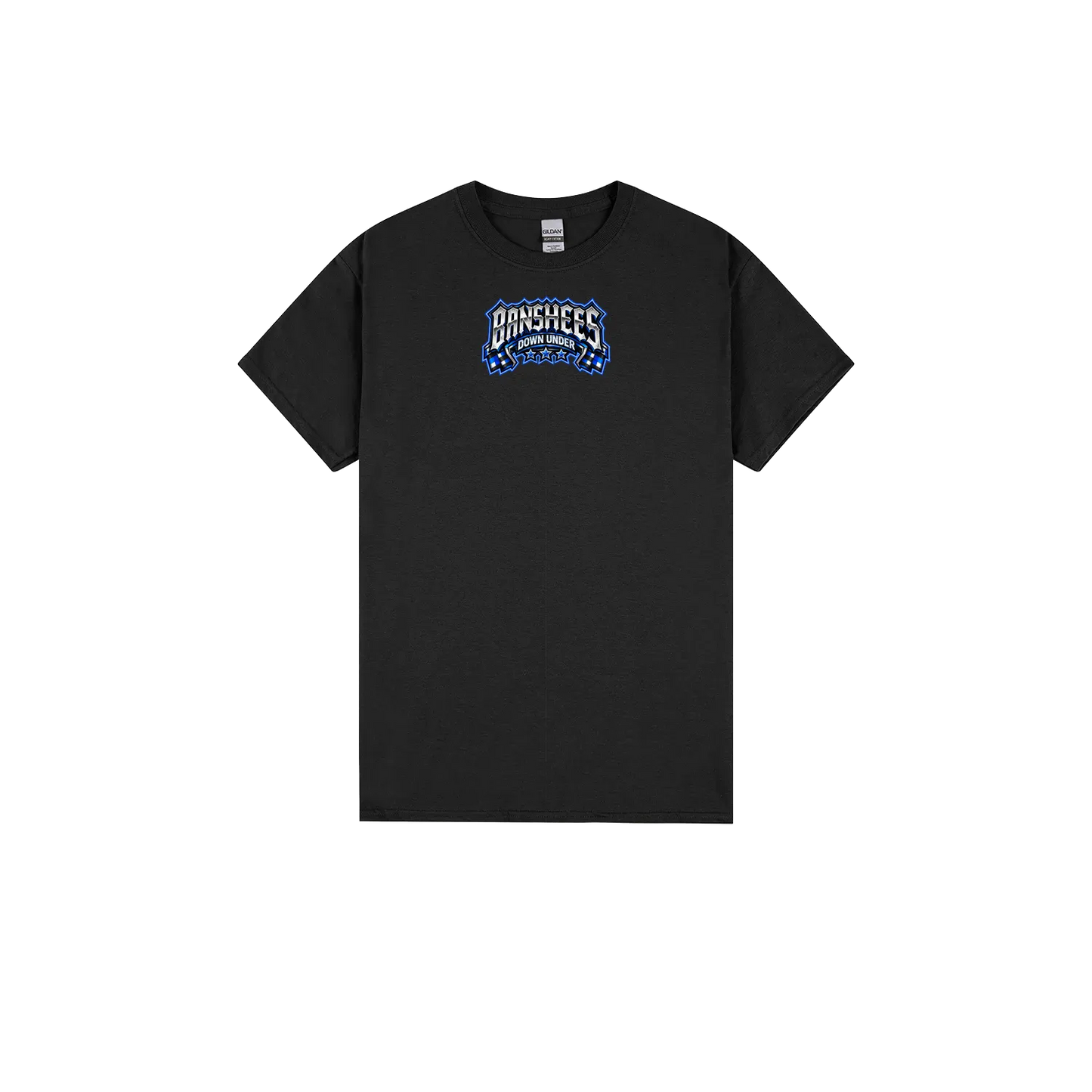 Black front flat lay