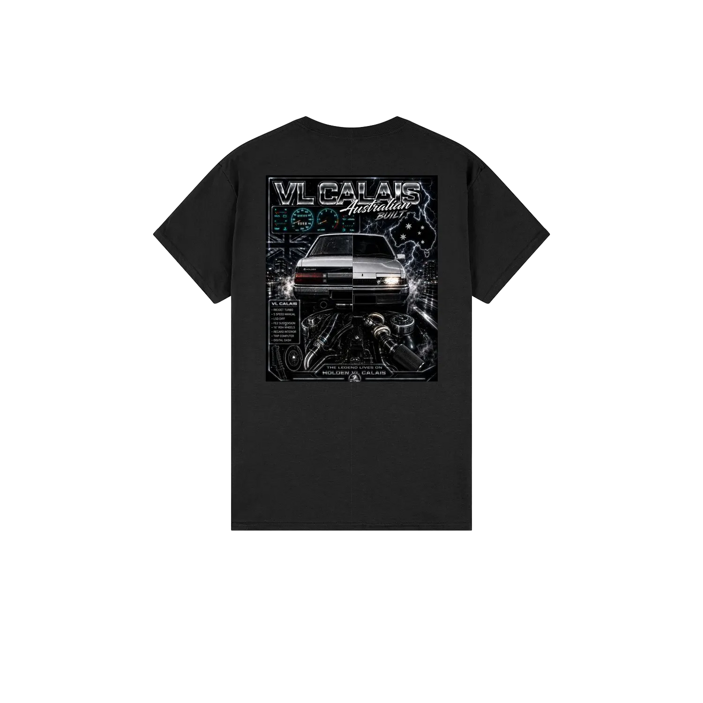 Black back flat lay