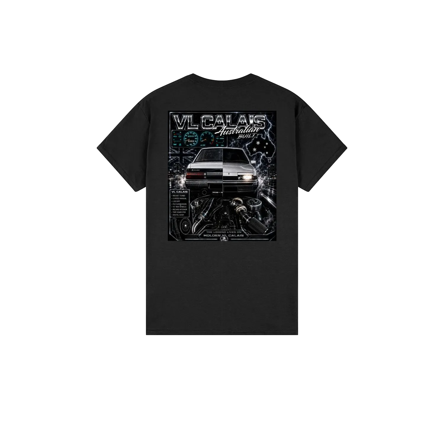 Black back flat lay