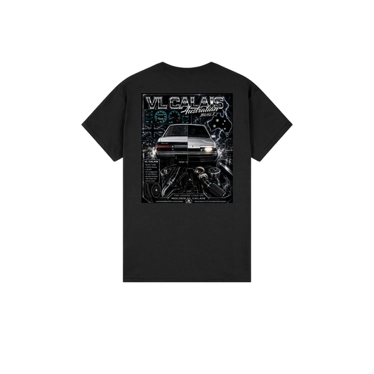 Black back flat lay