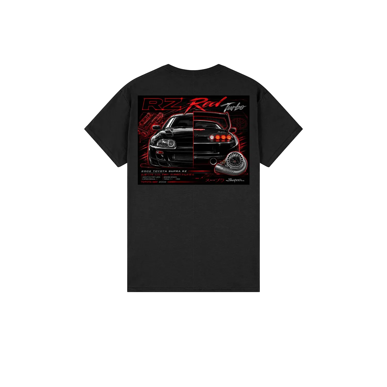 Black back flat lay