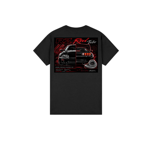 Black back flat lay