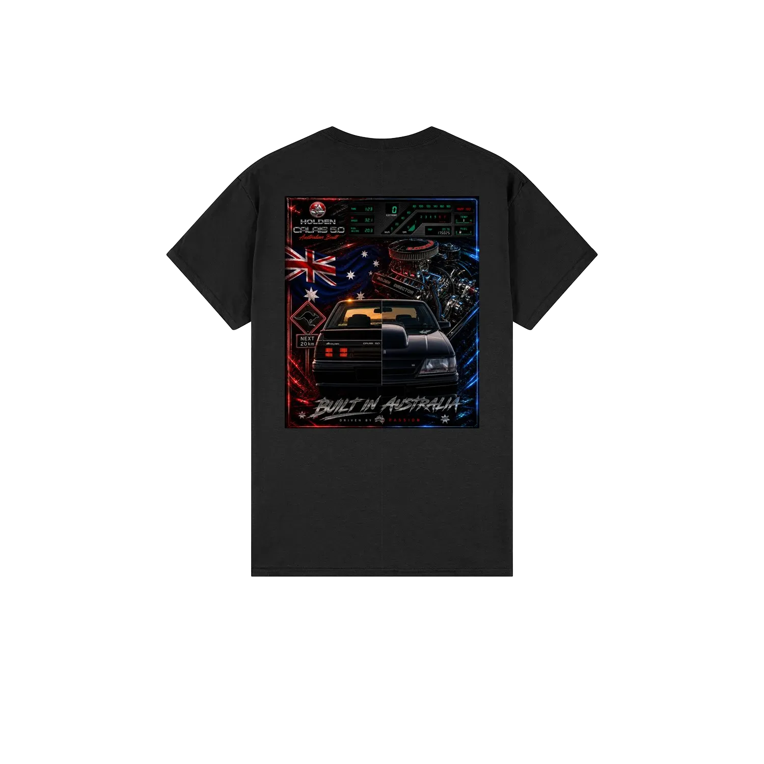 Black back flat lay