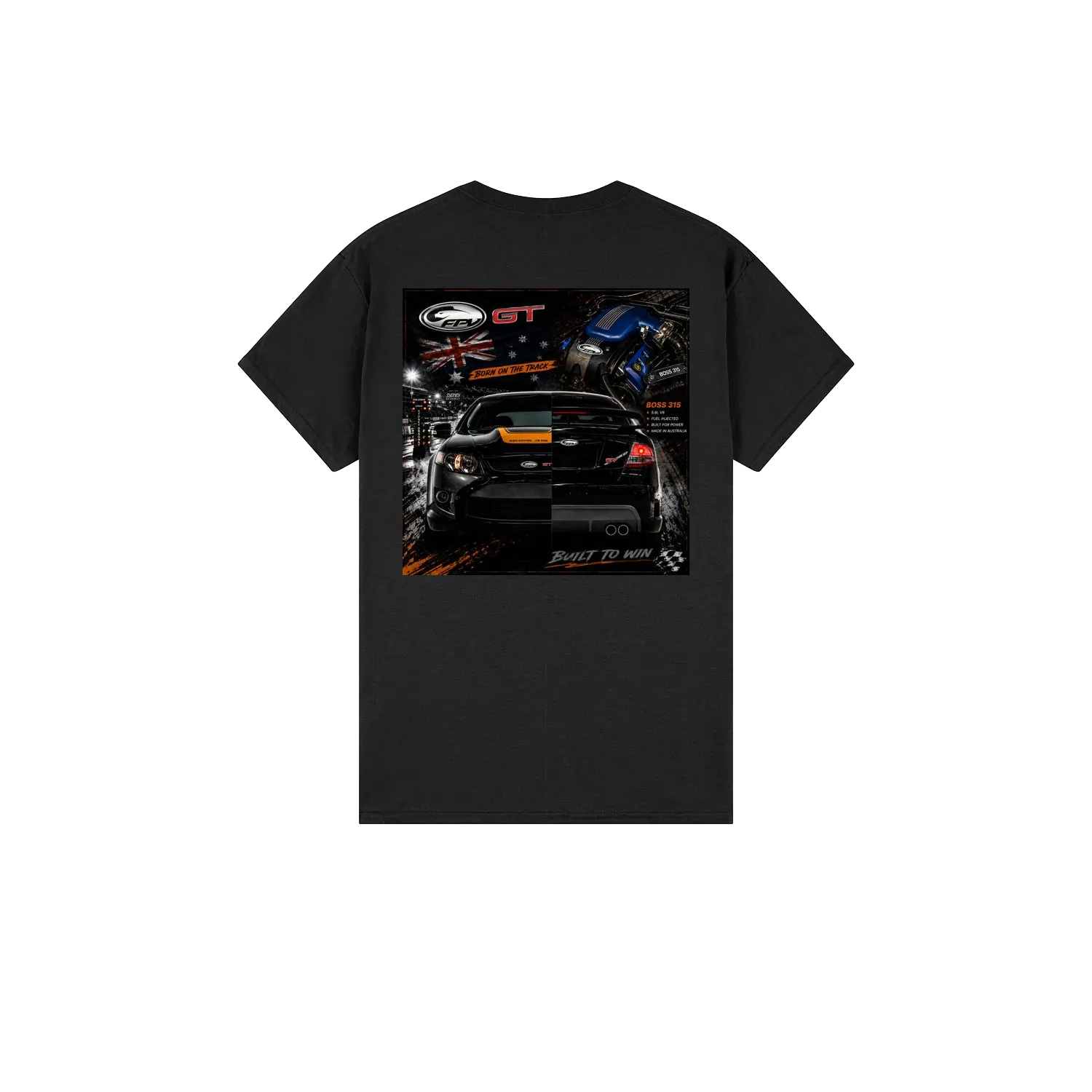 Black back flat lay