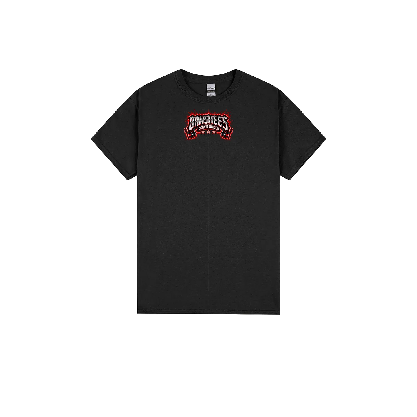 Black front flat lay