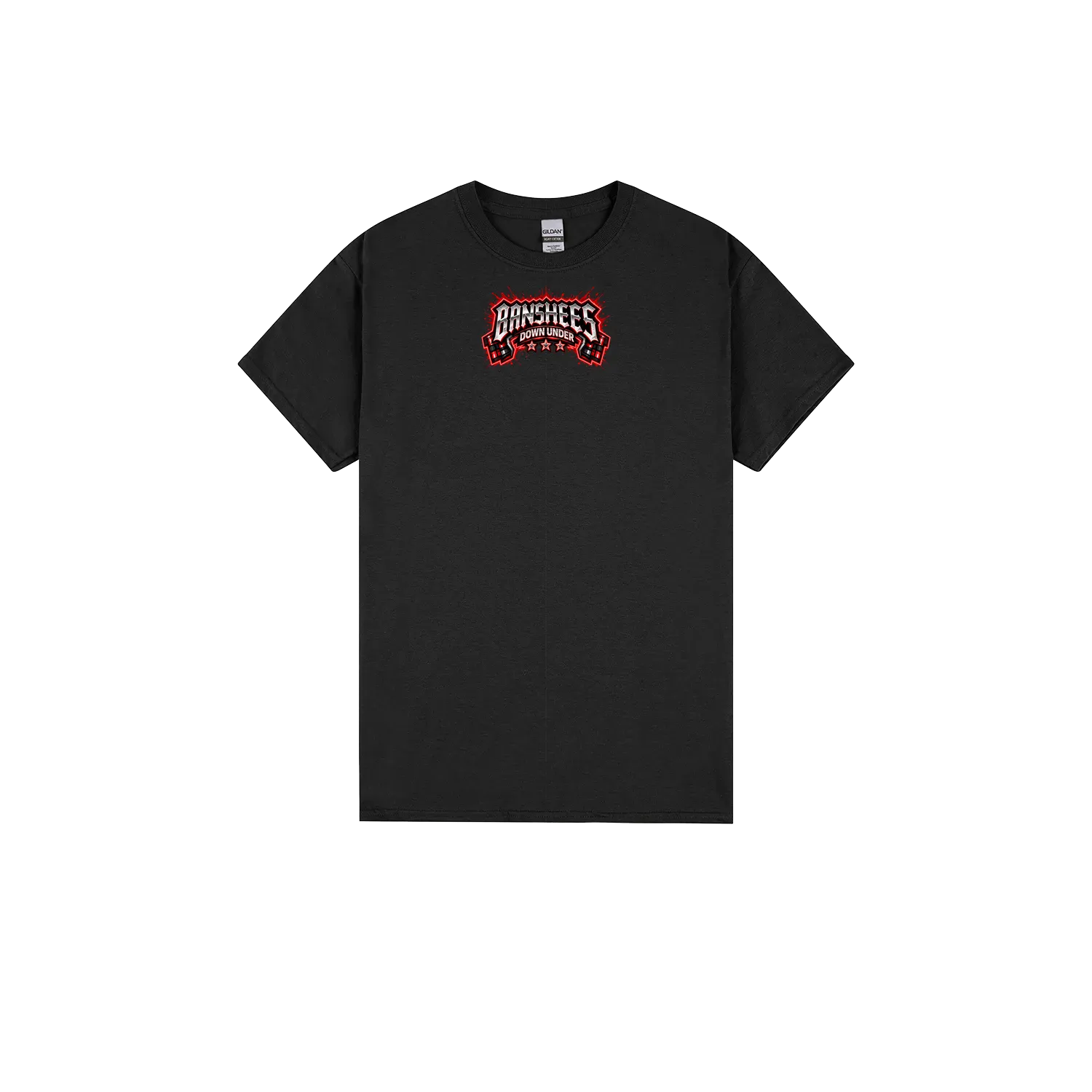 Black front flat lay