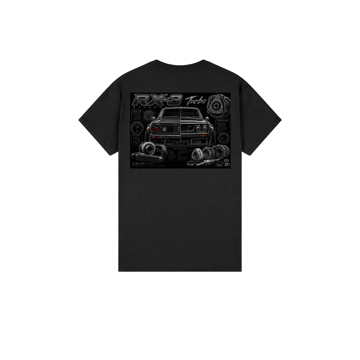 Black back flat lay