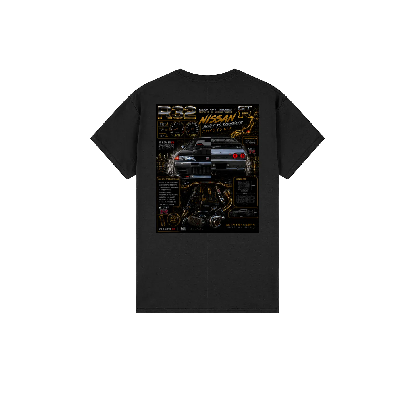 Black back flat lay