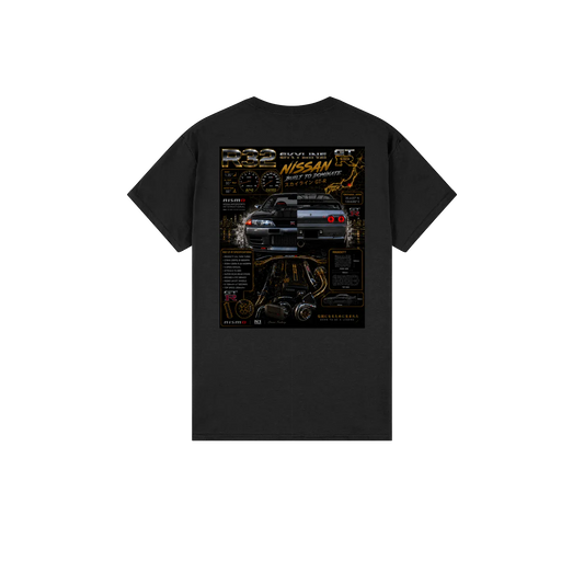 Black back flat lay