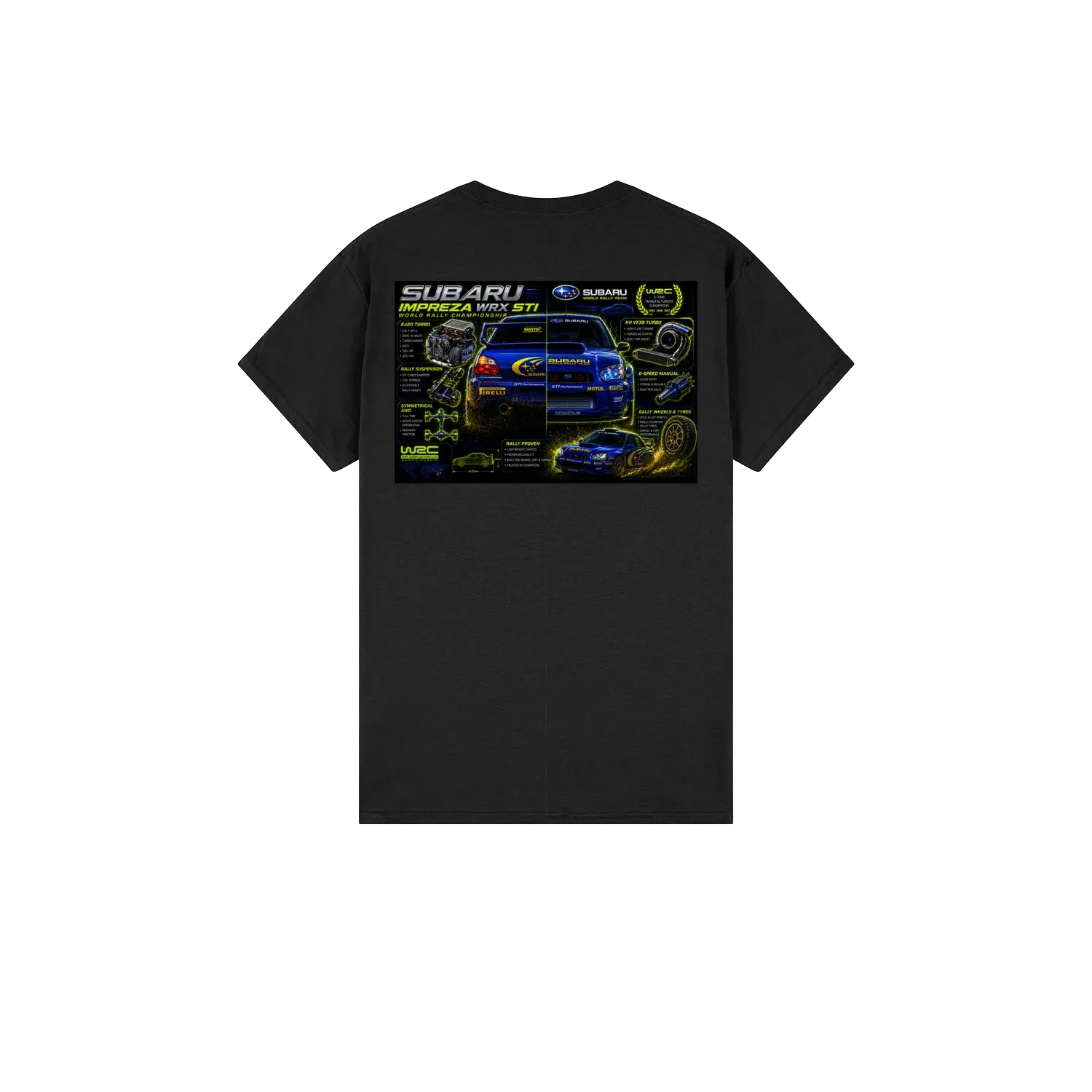 Black back flat lay
