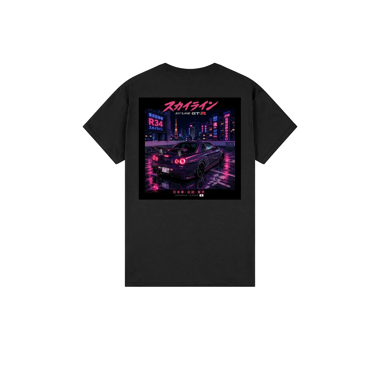Black back flat lay
