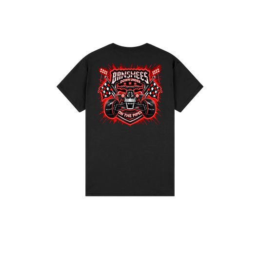 Black back flat lay