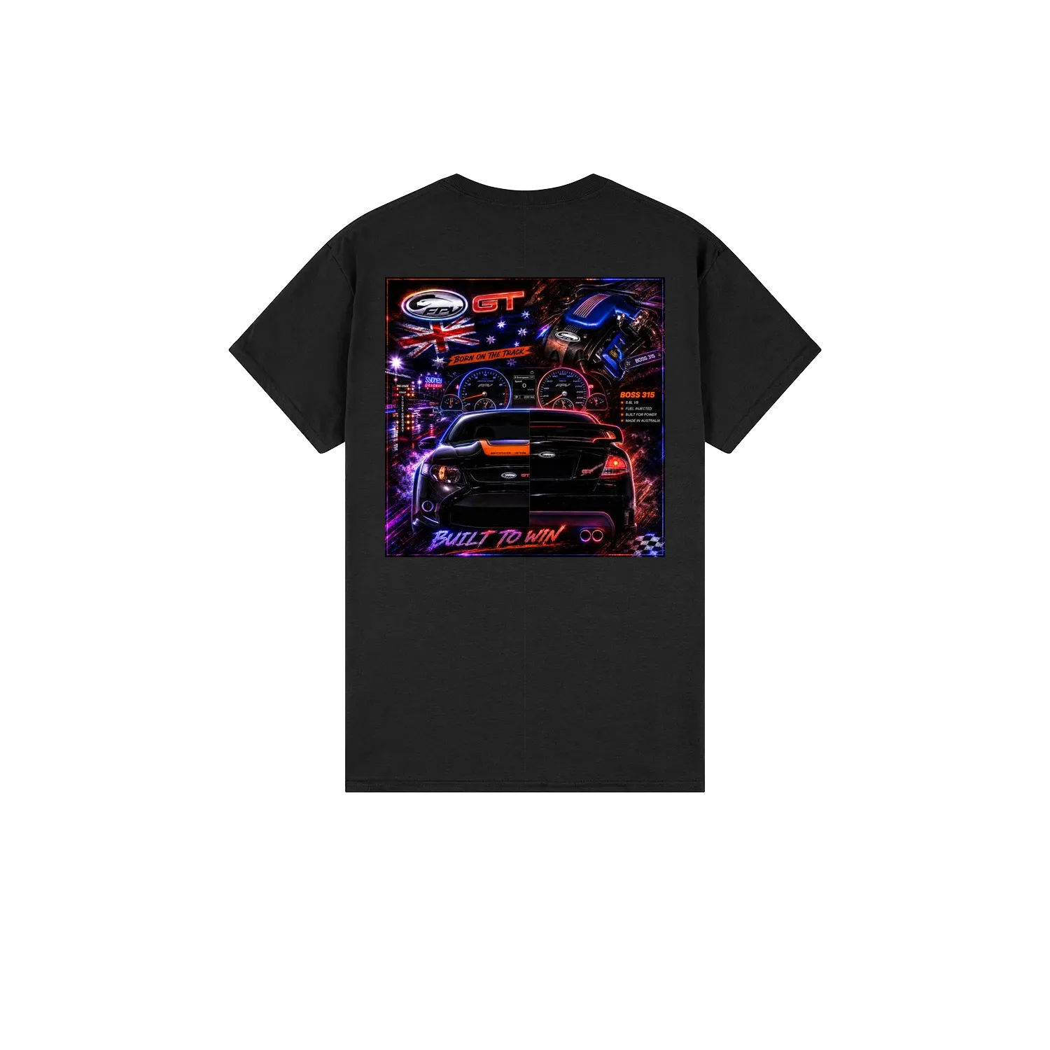 Black back flat lay