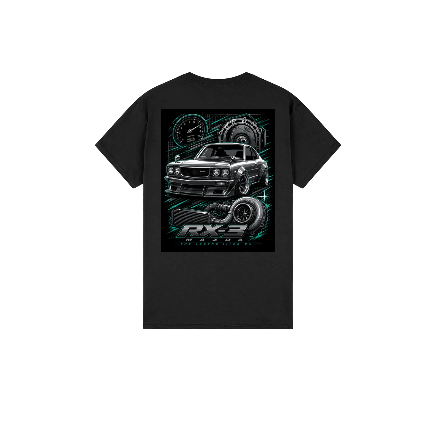 Black back flat lay