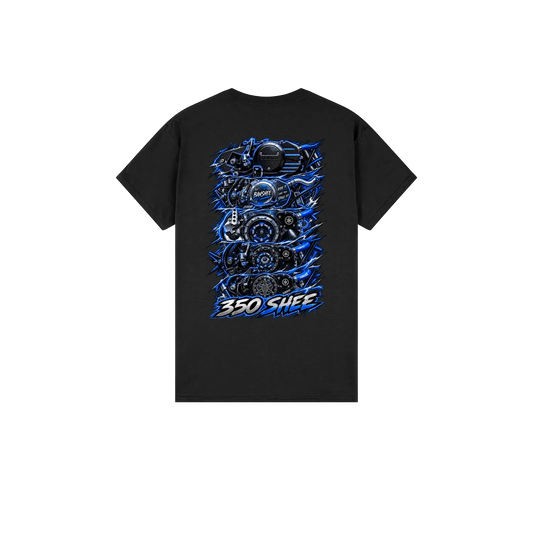 Black back flat lay