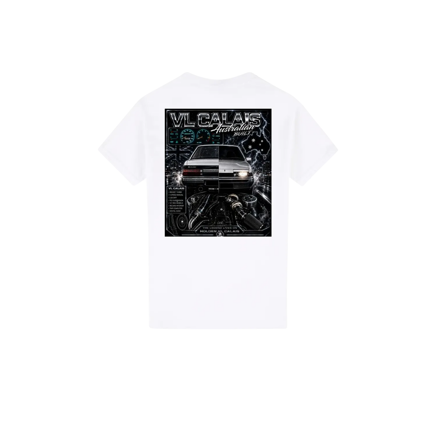 White back flat lay