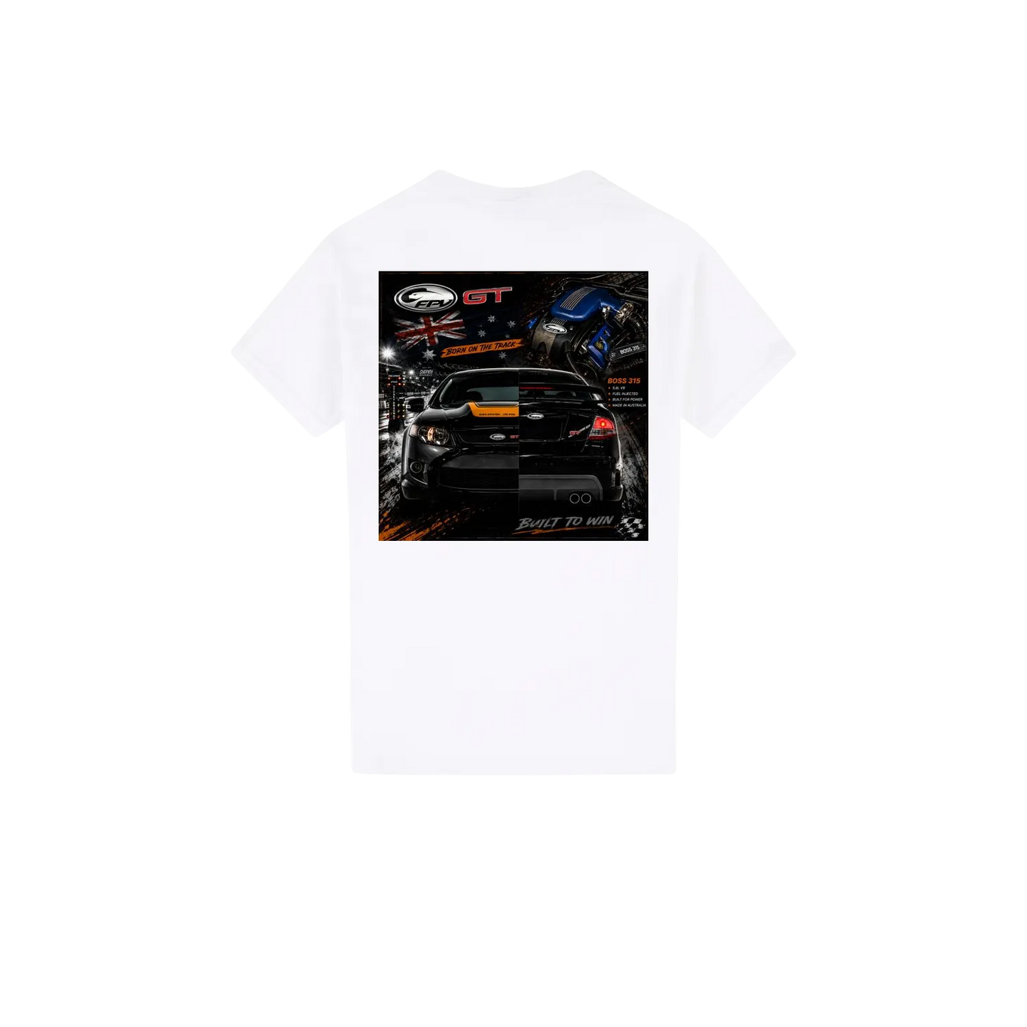 White back flat lay
