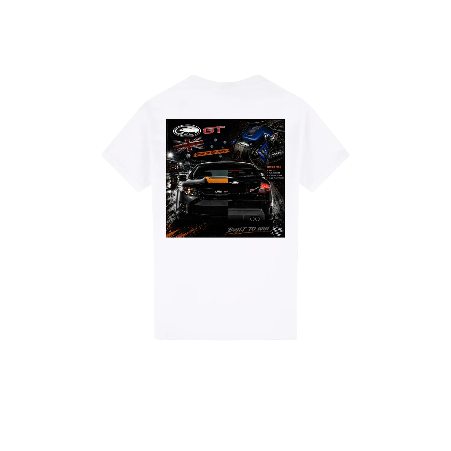 White back flat lay