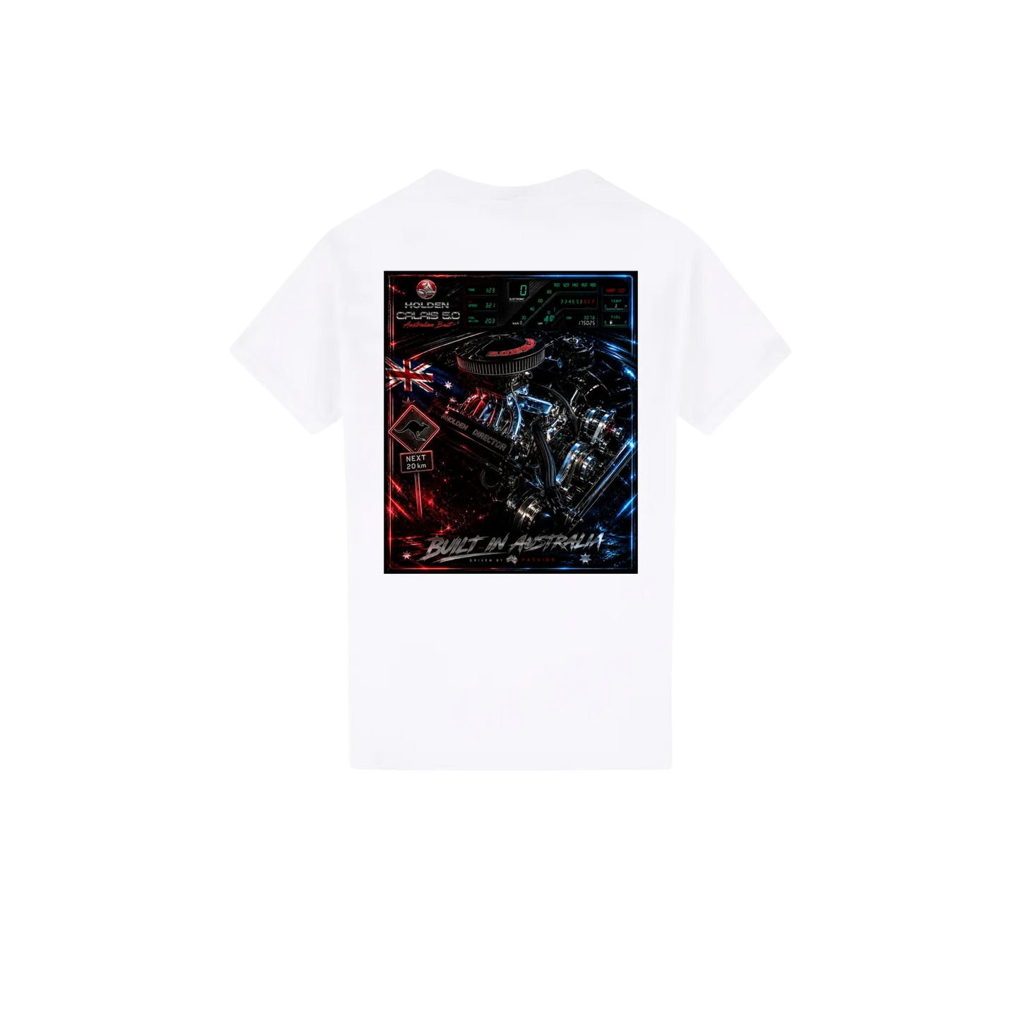 White back flat lay