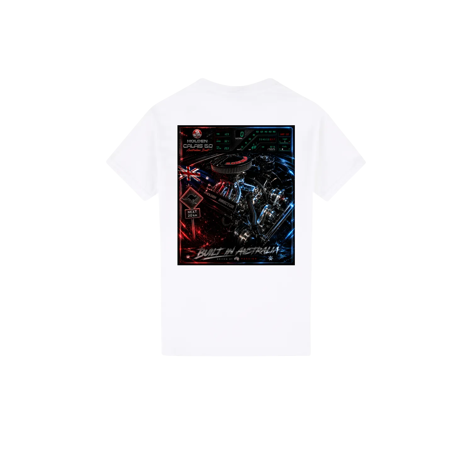 White back flat lay