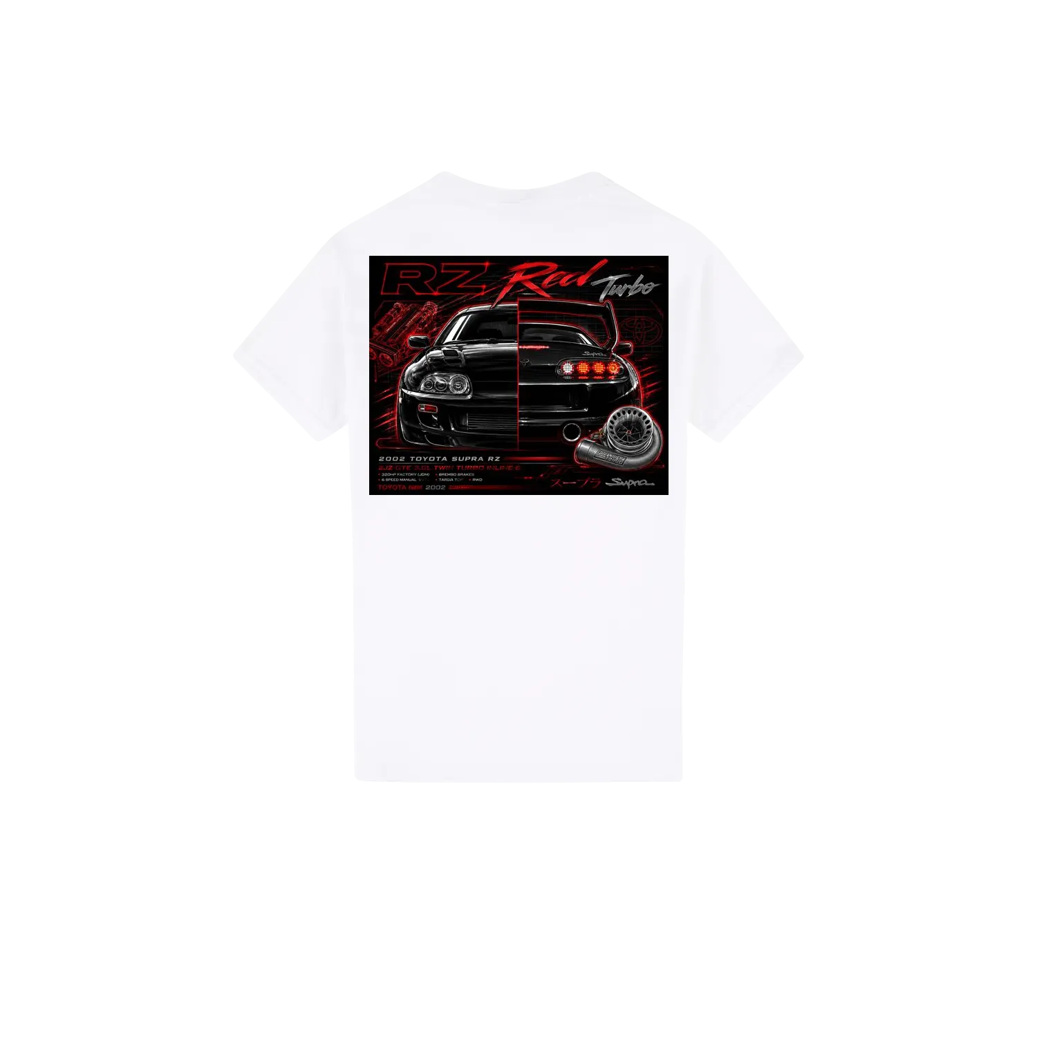 White back flat lay