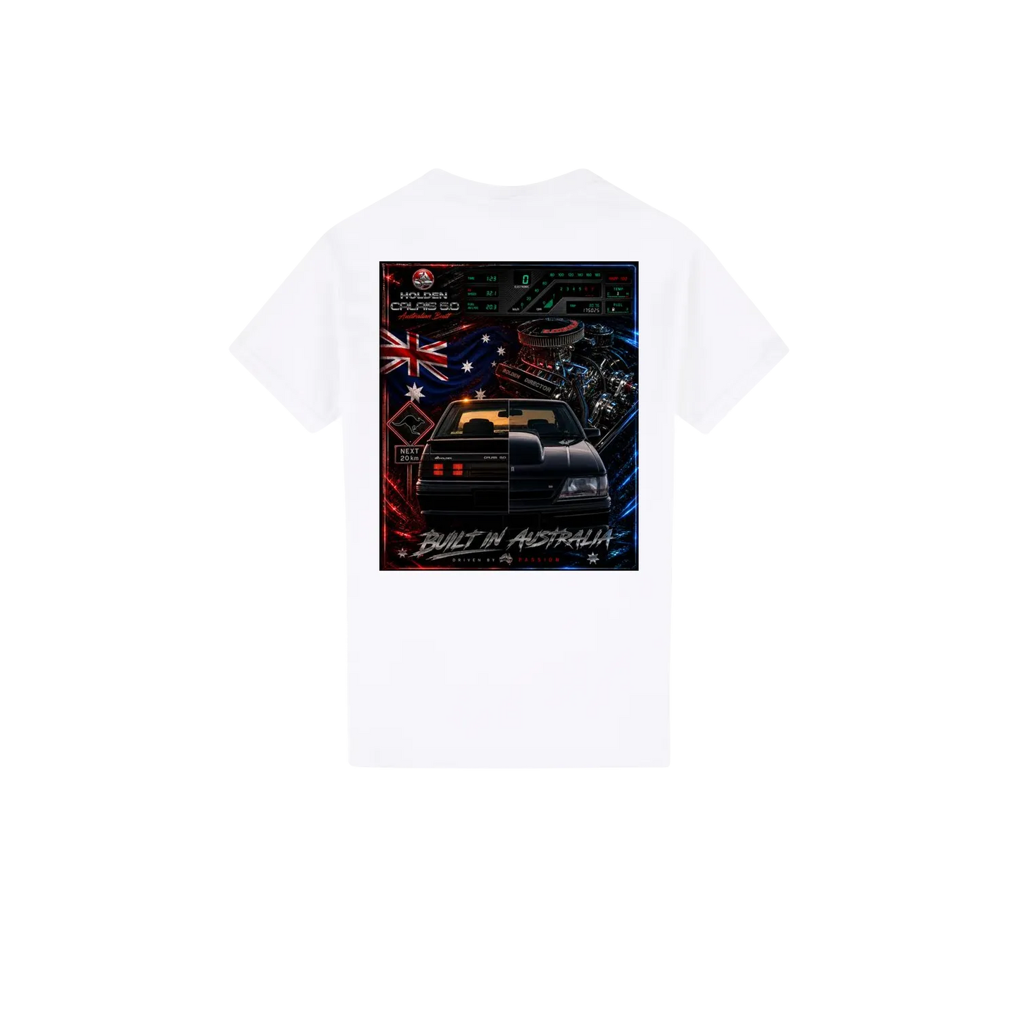 White back flat lay