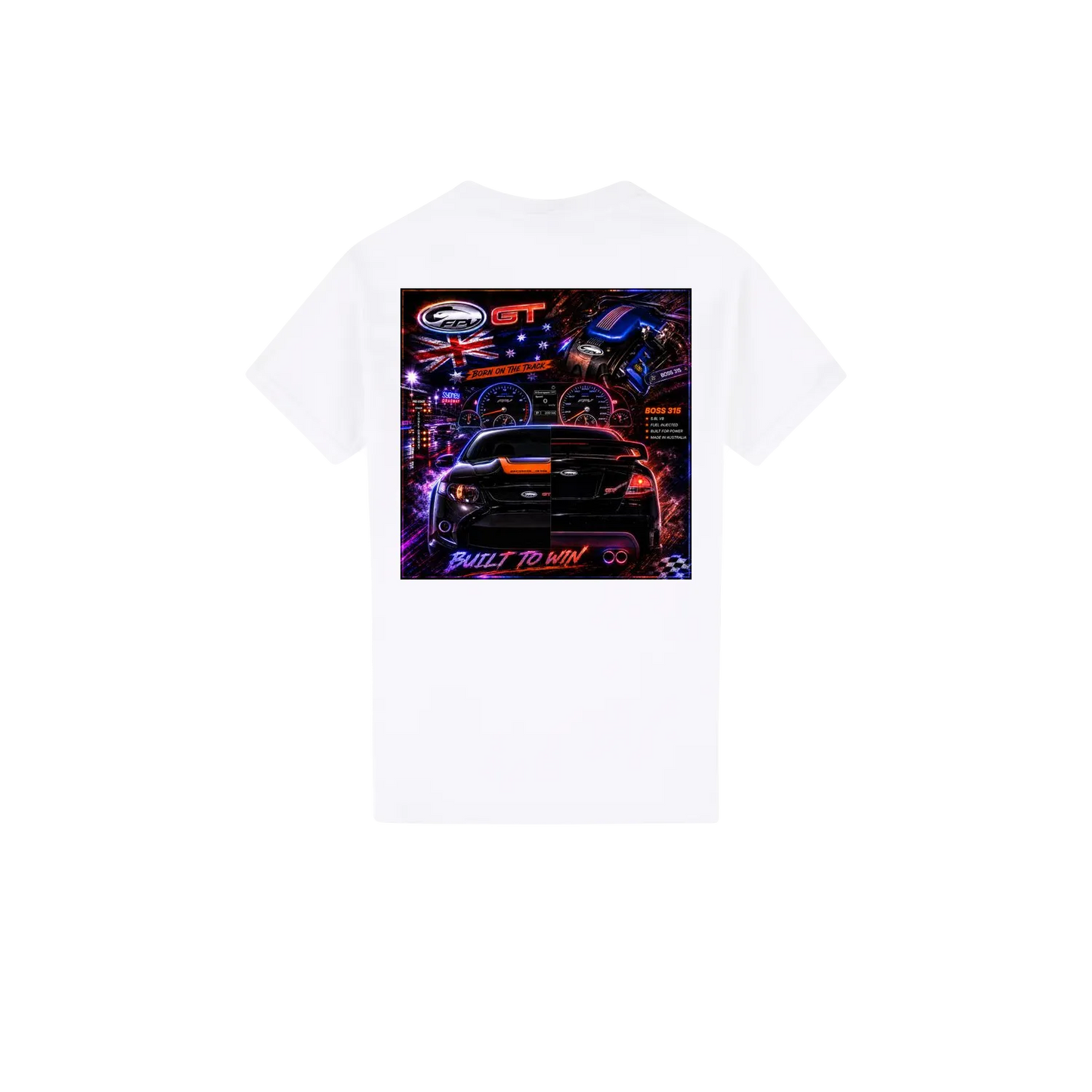 White back flat lay