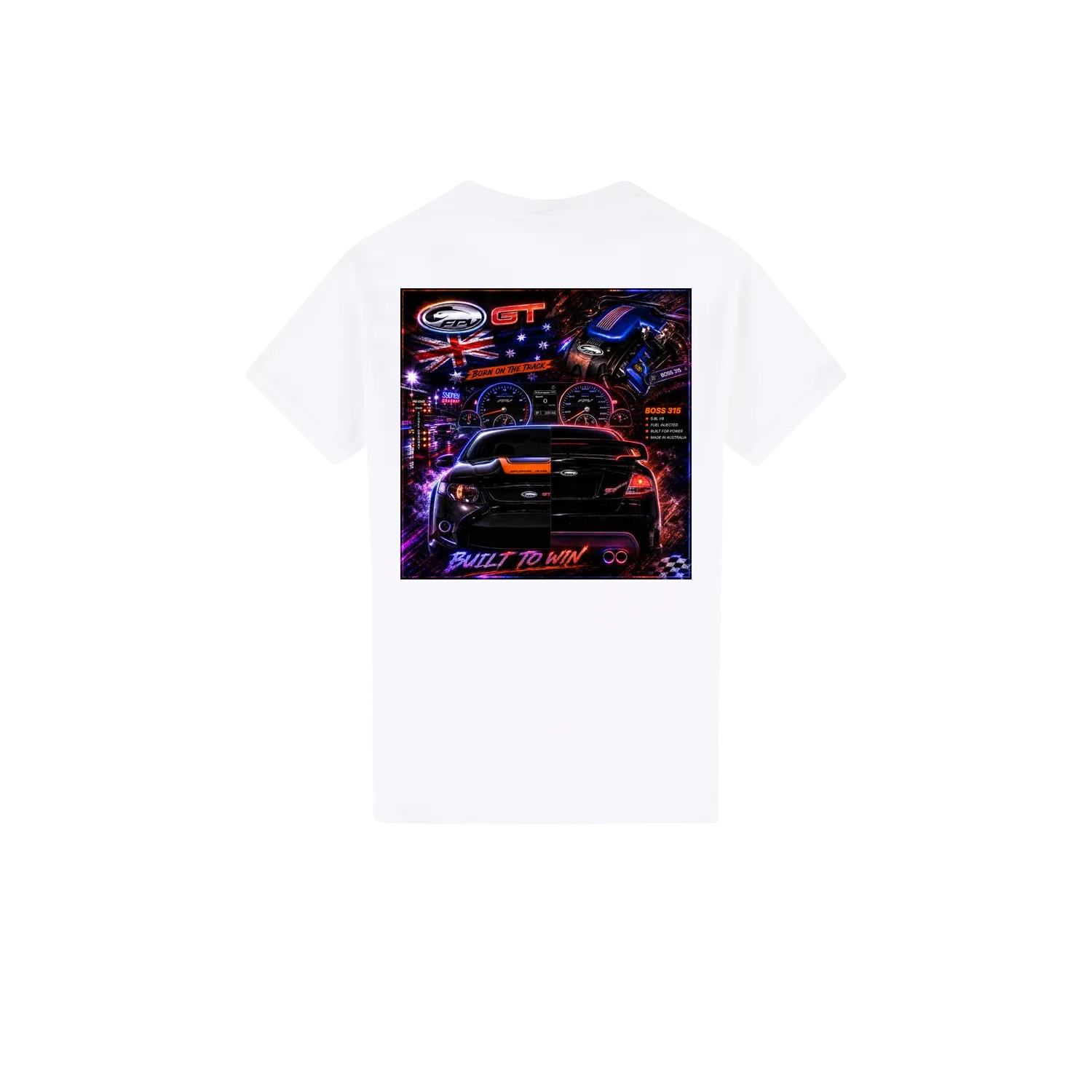 White back flat lay