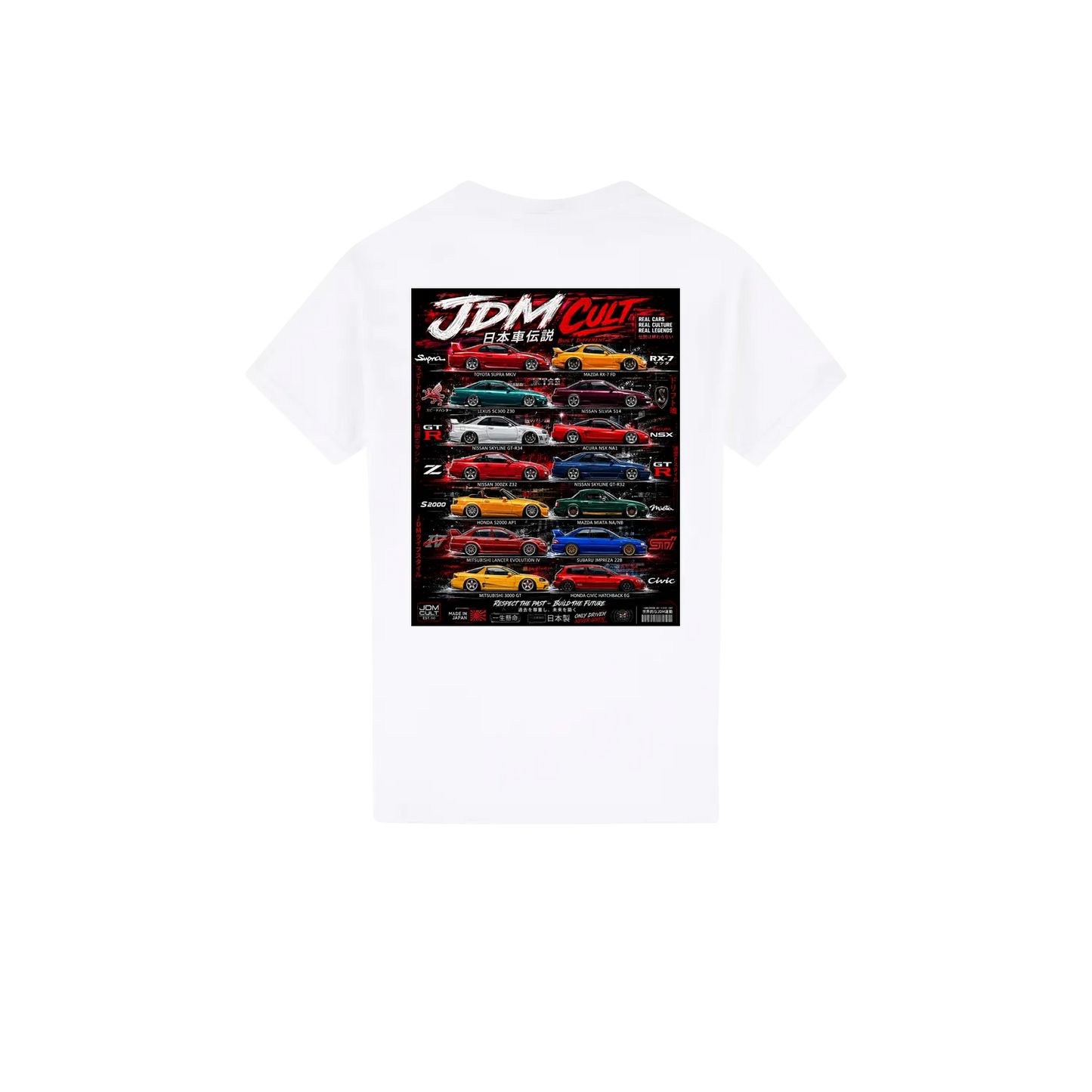 White back flat lay