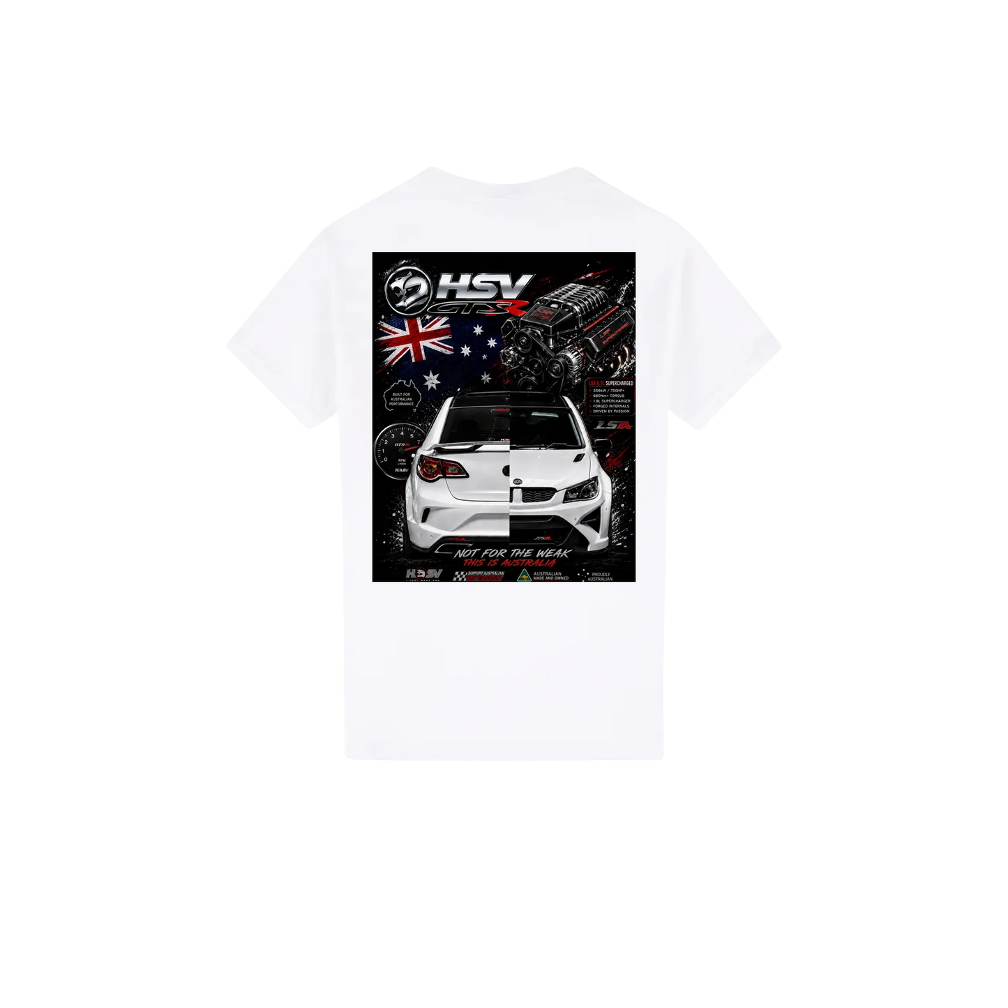 White back flat lay