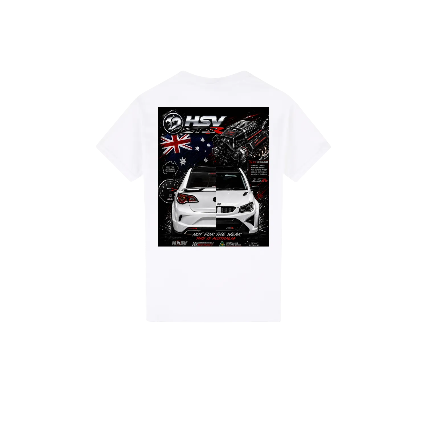 White back flat lay