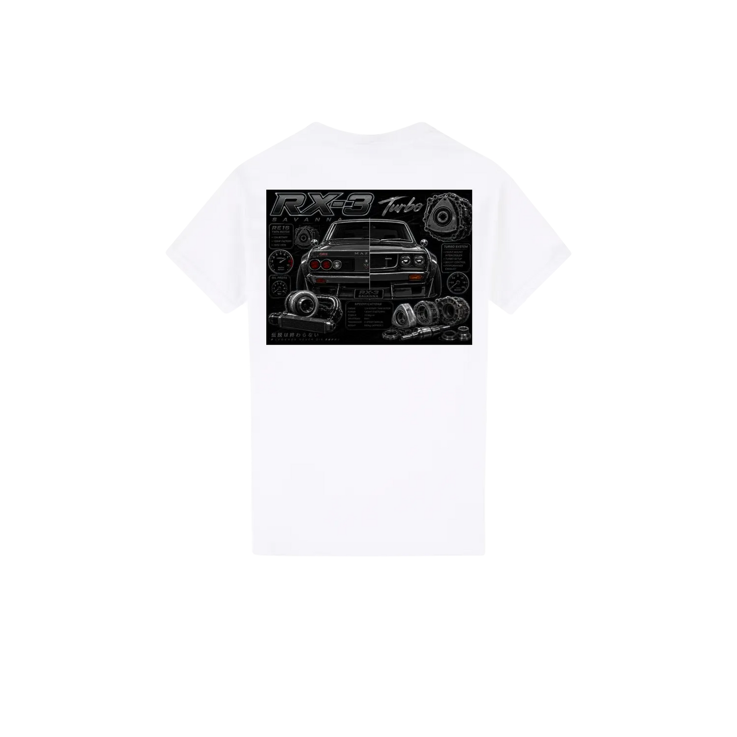 White back flat lay