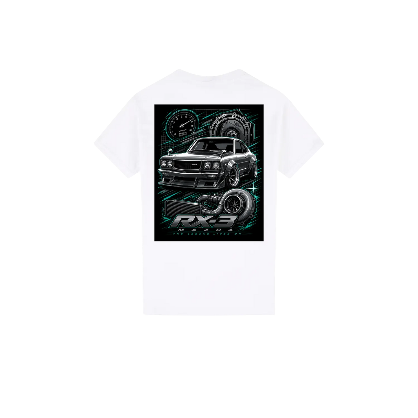 White back flat lay