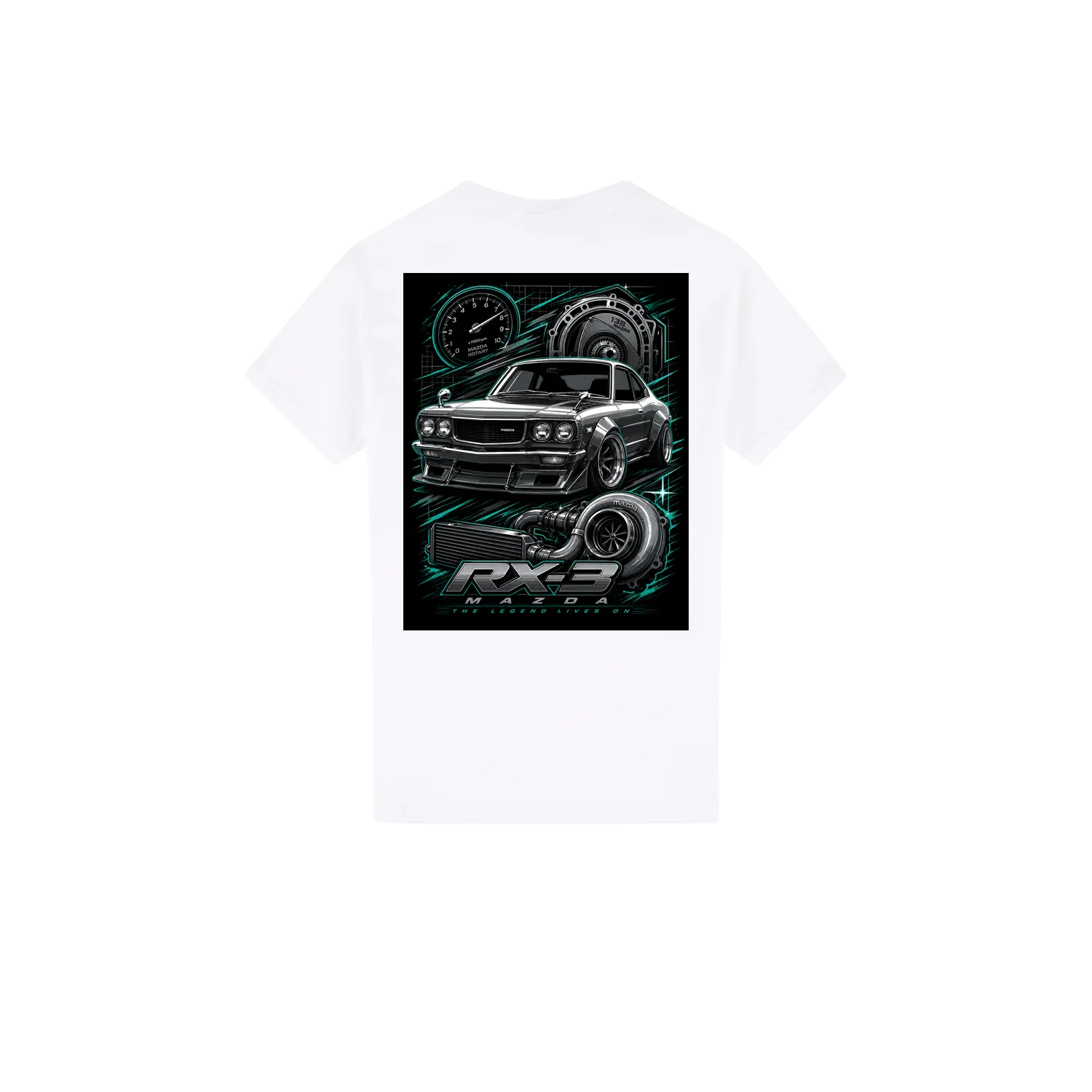 White back flat lay