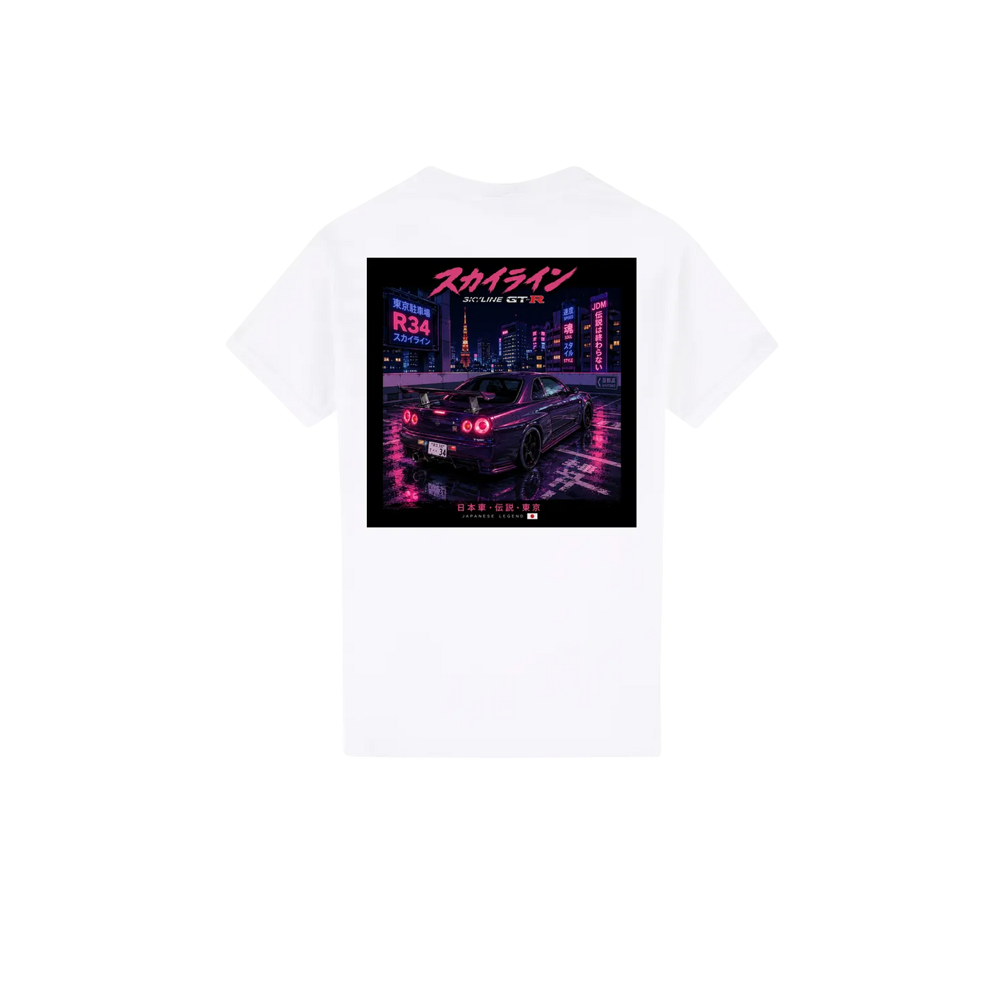 White back flat lay