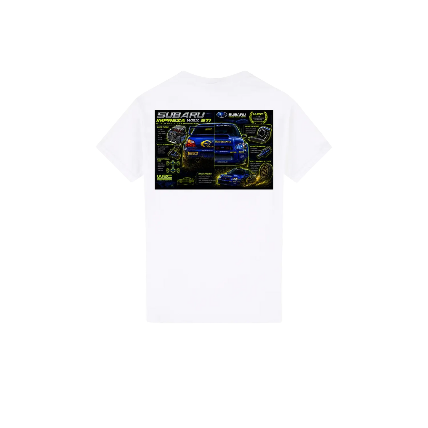 White back flat lay