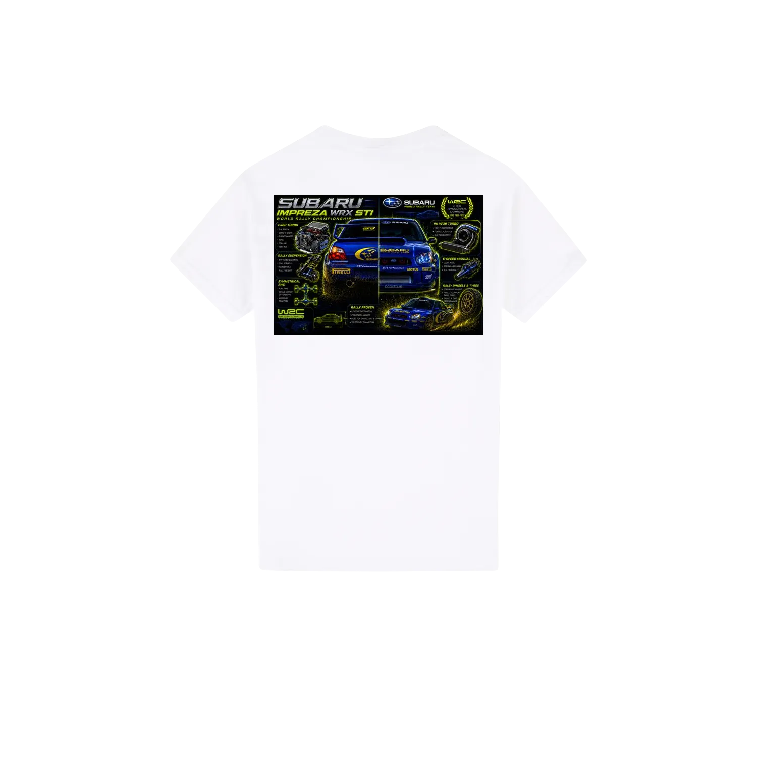 White back flat lay
